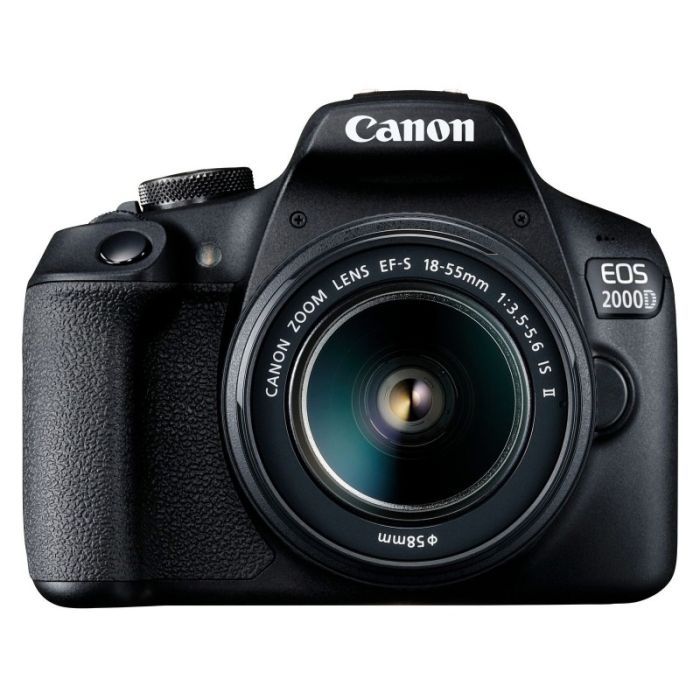 Appareil Photo Reflex CANON EOS 2000D + Objectif EF-S 18-55mm IS II - Noir