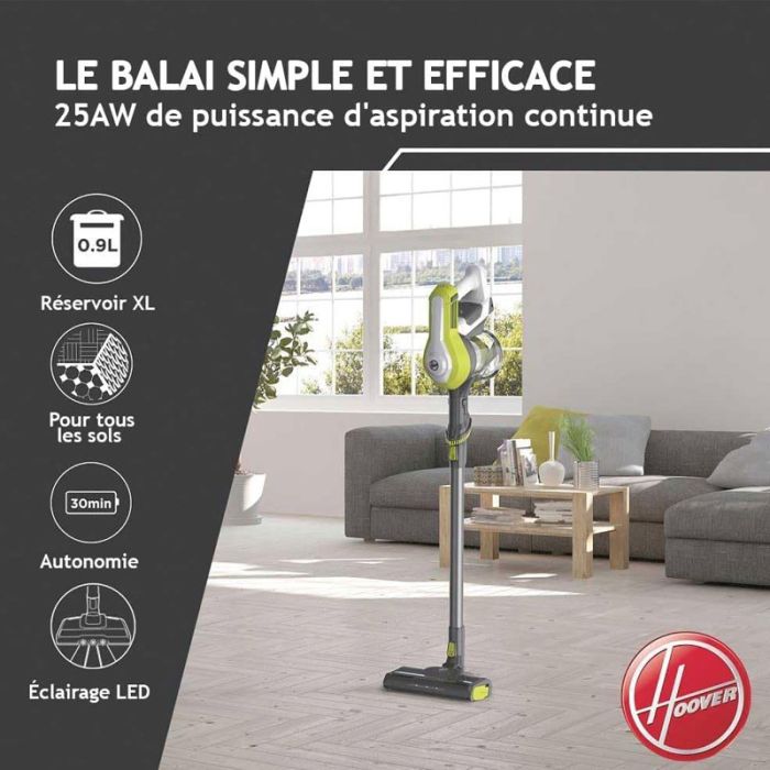 Aspirateur Balai Sans Fil HOOVER HF110H 0.9L - Vert