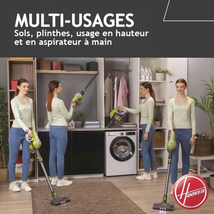 Aspirateur Balai Sans Fil HOOVER HF110H 0.9L - Vert