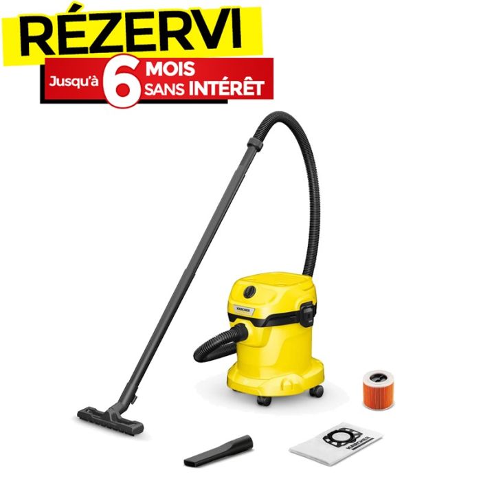 Aspirateur Multifonction KÄRCHER WD2 PLUS V-15/4/18 - Noir&Jaune