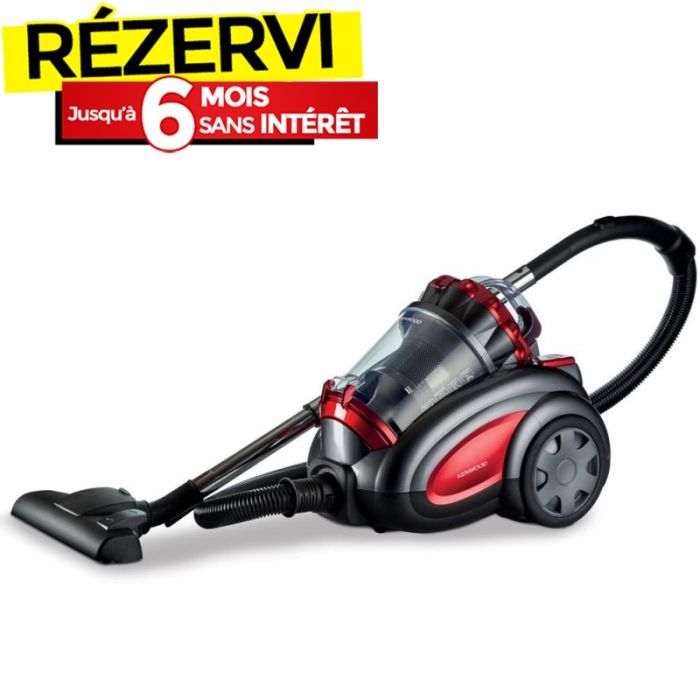 Aspirateur Sans Sac KENWOOD VBP80 2200W - Rouge&Noir