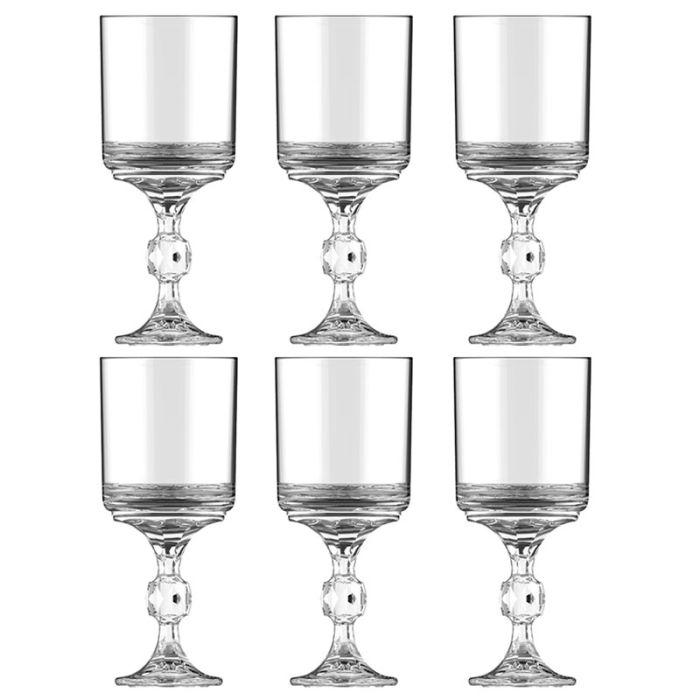 Lot De 6 Coupes AZUR GLASS Lux Diamond - 28cl