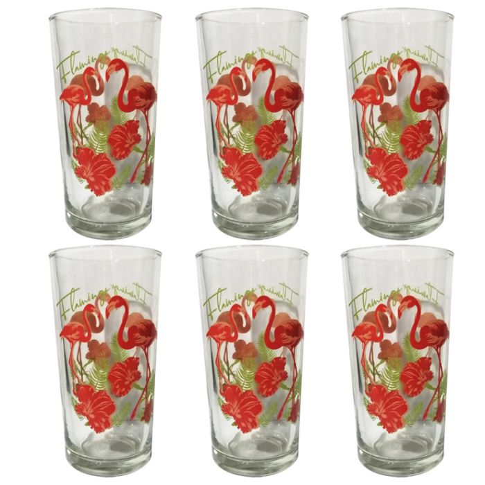 Coffret 6 Gobelets AZUR GLASS Milano Flamingo