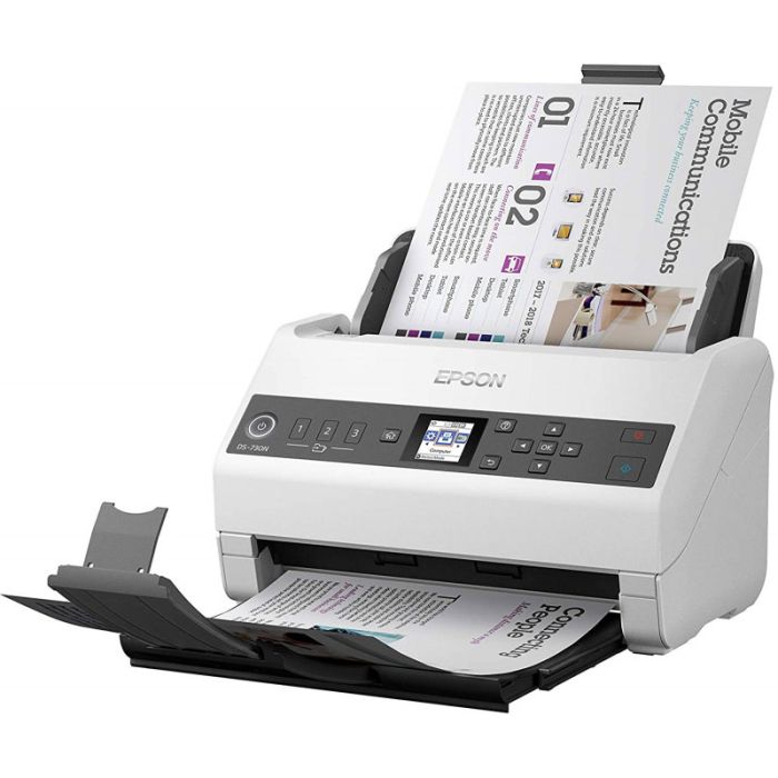 Scanner EPSON WorkForce DS-730N A4 Recto-verso Réseau (B11B259401BA)