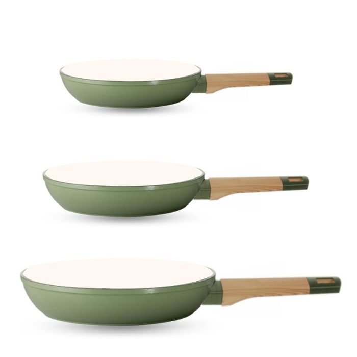 Set De 3 Poêles En Céramique BAROLY 20/24/28cm - Vert