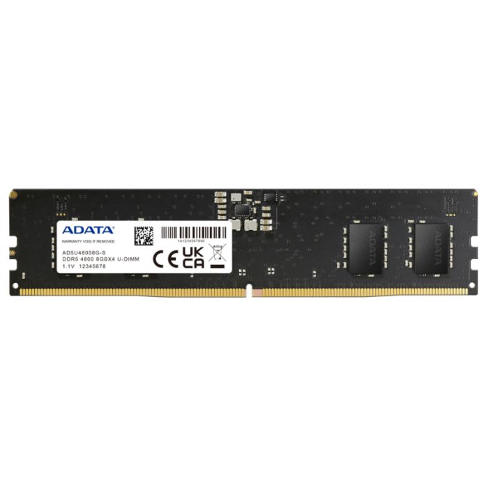 Barrette Mémoire ADATA 8Go DDR5 4800 MHz Pour Pc de Bureau