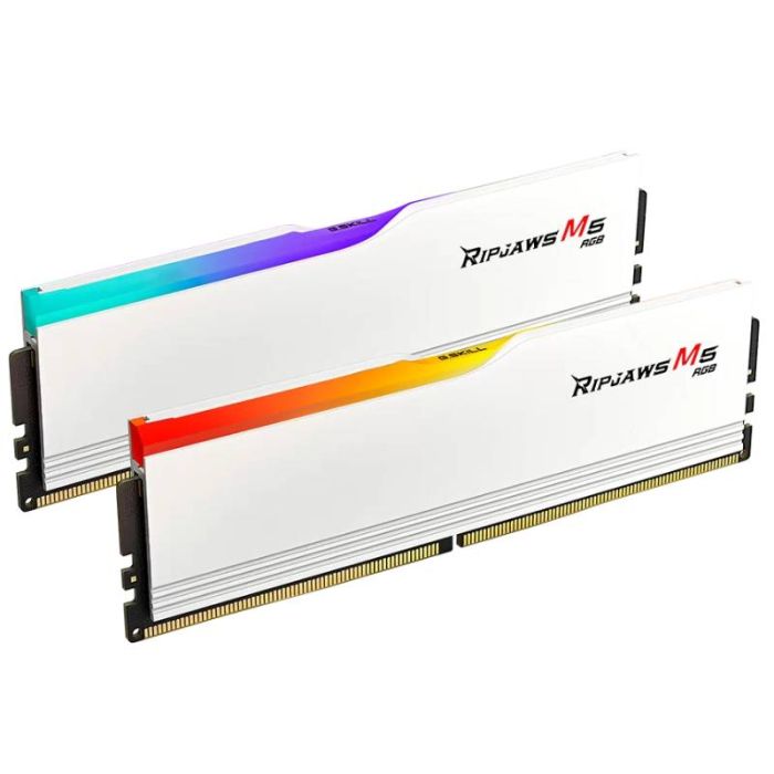 Barrette Mémoire G.SKILL Ripjaws M5 RGB 32Go DDR5 5200 MHz - Blanc