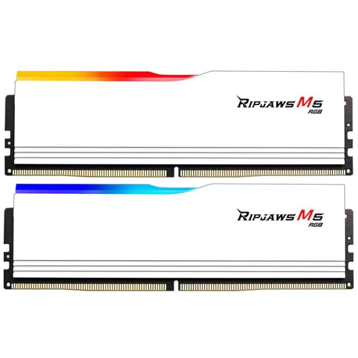 Barrette Mémoire G.SKILL Ripjaws M5 RGB 32Go DDR5 5200 MHz - Blanc