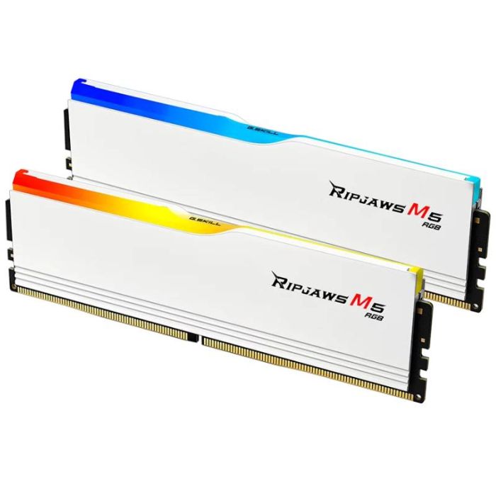 Barrette Mémoire G.SKILL Ripjaws M5 RGB 32Go DDR5 5200 MHz - Blanc