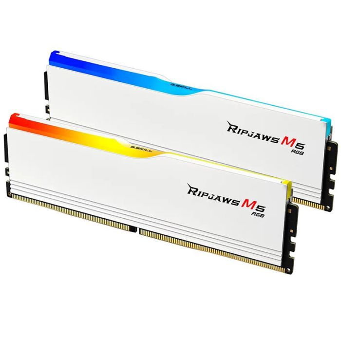 Barrette Mémoire G.SKILL RIPJAWS M5 RGB 48Go DDR5 5200 MHZ - Blanc