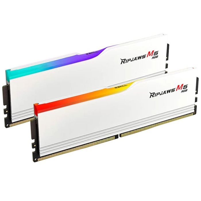 Barrette Mémoire G.SKILL RIPJAWS M5 RGB 48Go DDR5 5200 MHZ - Blanc