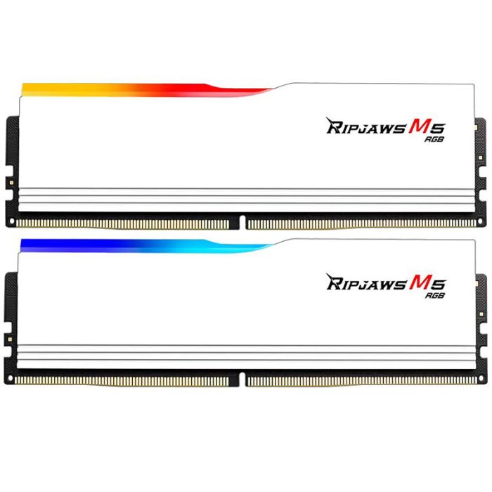 Barrette Mémoire G.SKILL RIPJAWS M5 RGB 48Go DDR5 5200 MHZ - Blanc