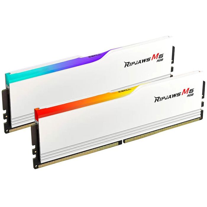 Barrette Mémoire G.SKILL RIPJAWS M5 RGB 64Go DDR5 5200 MHZ - Blanc