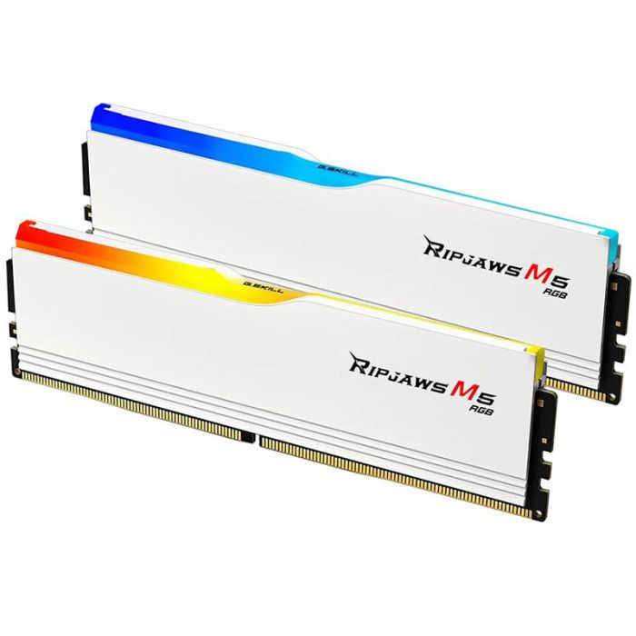 Barrette Mémoire G.SKILL RIPJAWS M5 RGB 64Go DDR5 5200 MHZ - Blanc