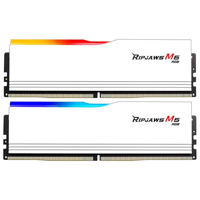 Barrette Mémoire G.SKILL RIPJAWS M5 RGB 64Go DDR5 5200 MHZ - Blanc