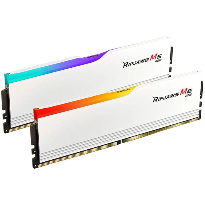 Barrette Mémoire G.SKILL RIPJAWS M5 RGB 96Go DDR5 5200 MHZ - Blanc