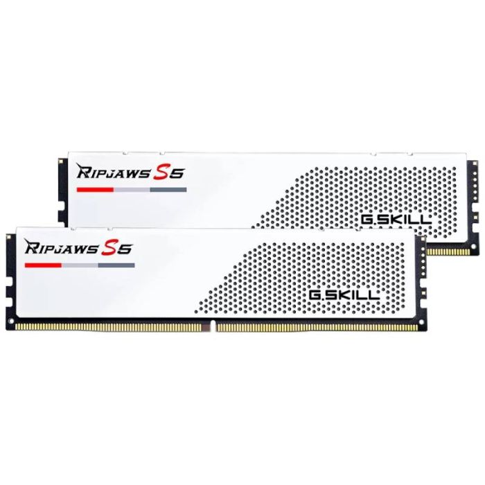 Barrette Mémoire G.SKILL Ripjaws S5 32Go DDR5 5200 MHz - Blanc