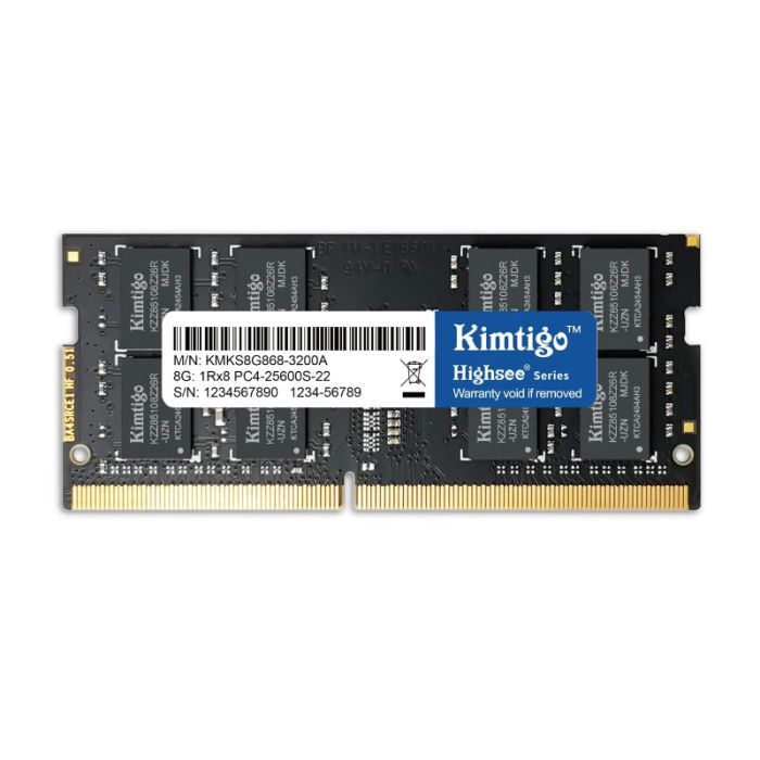 Barrette Mémoire KIMTIGO 8Go DDR4 3200 MHz Pour Pc Portable