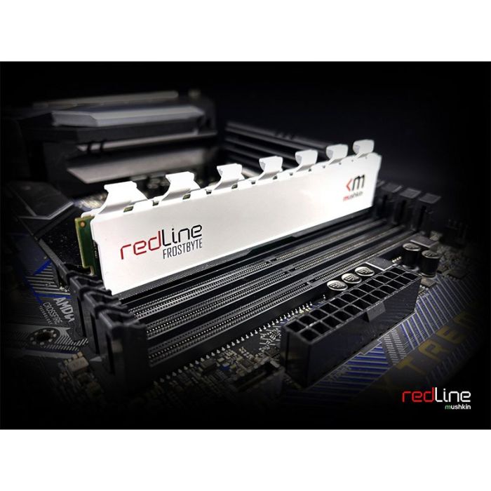 Barrette Mémoire MUSHKIN Redline FrostByte 16Go DDR4 3200MHz - Blanc