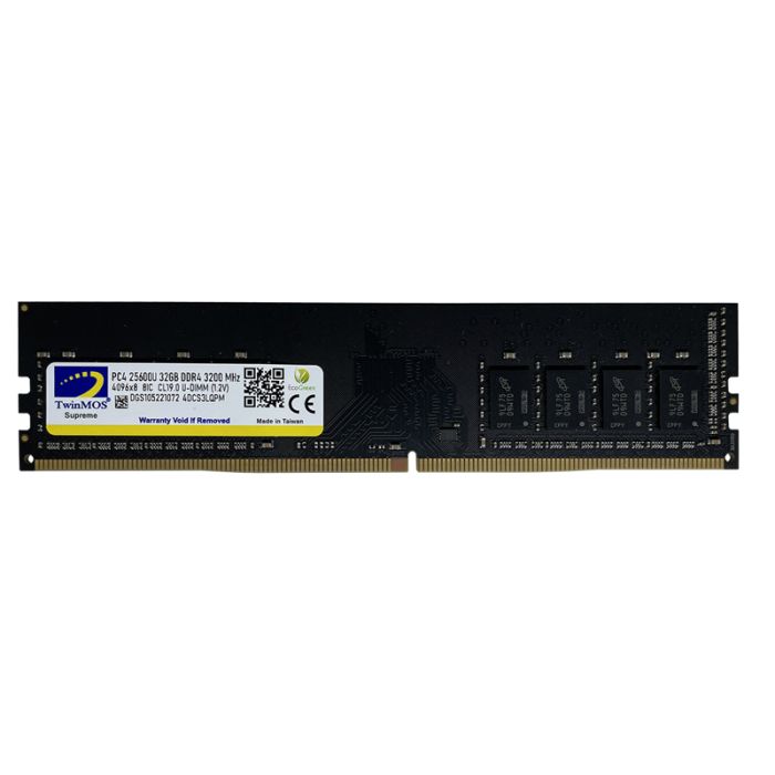 Barrette Mémoire TWINMOS 32Go DDR4 3200 Mhz Pour Pc De Bureau 