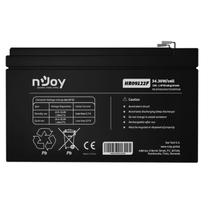 Batterie au plomb étanche RS PRO T3 12 V RS PRO AGM 26 Ah, 125mm x 166 mm | RS