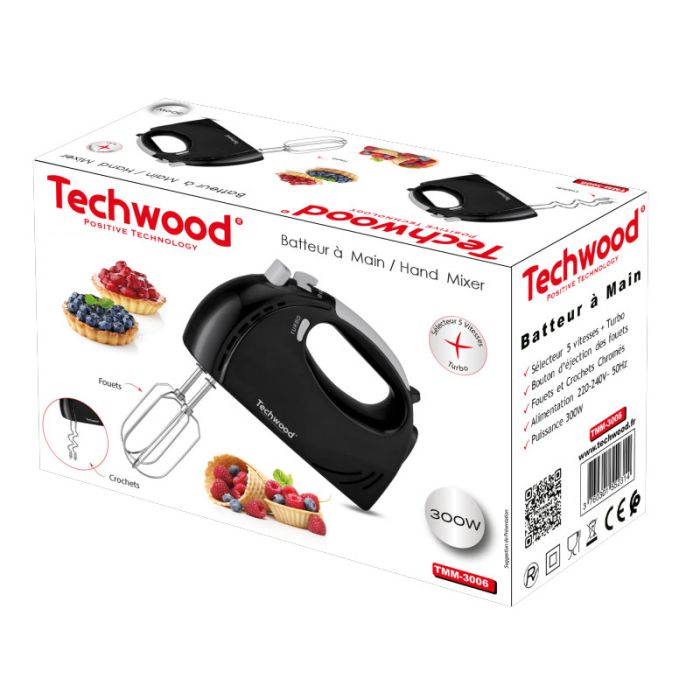 Batteur TECHWOOD TMM-3006 300W - Noir