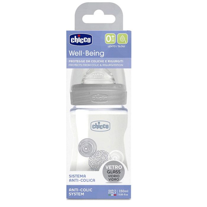 Biberon CHICCO Anti-Coliques Gris - 150ml