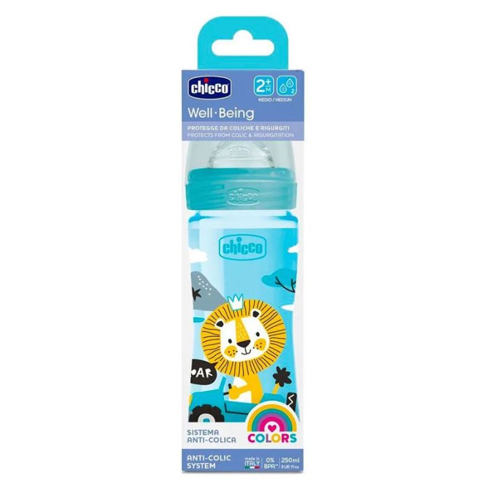 Biberon CHICCO Lion Anti-Coliques Bleu- 250ml