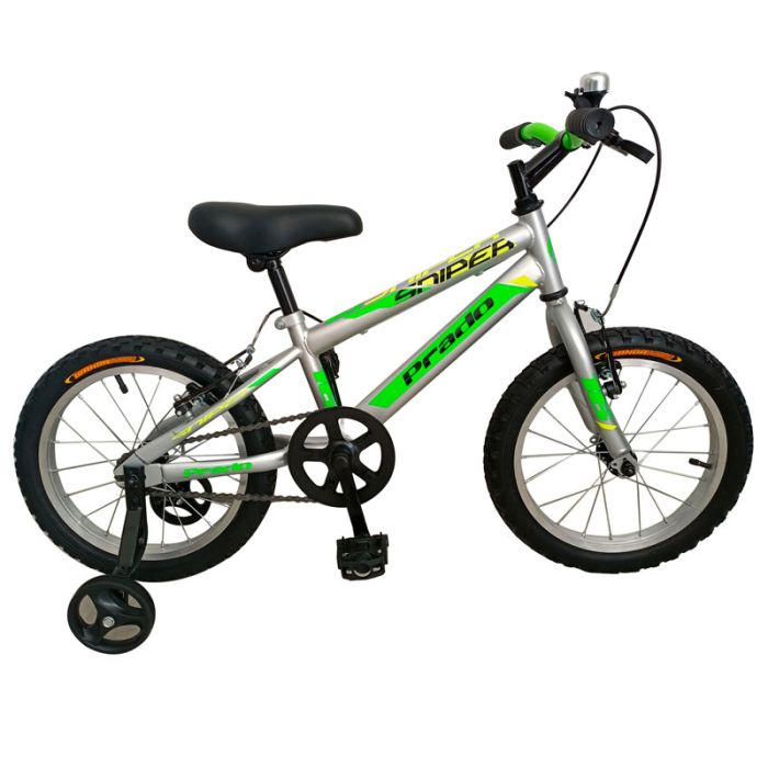 Bicyclette PRADO SNIPER 16'' Pour Garçon - Gris & Vert