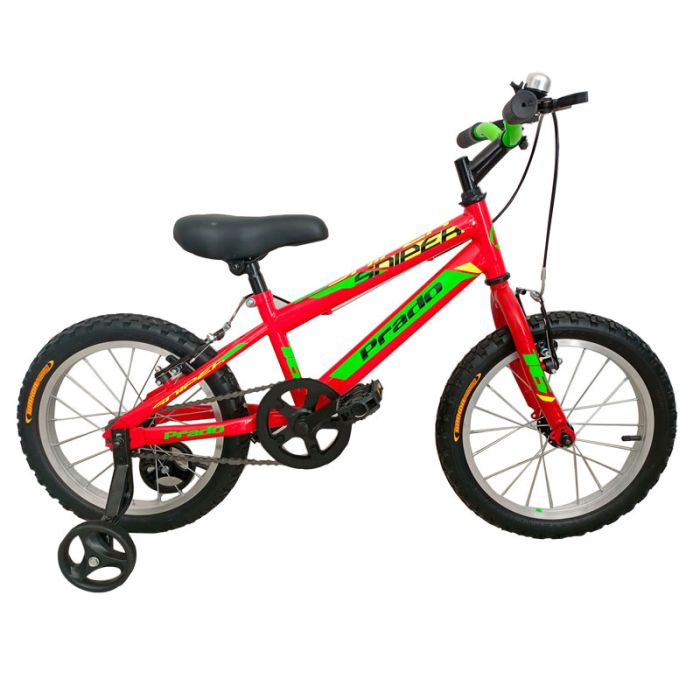 Bicyclette PRADO SNIPER 16 Pour Garcon Rouge Vert