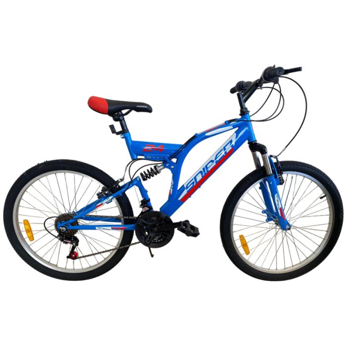 Bicyclette VTT PRADO Sniper Cadre D New 18 Vitesse 24'' - Bleu