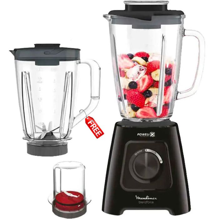 Blender MOULINEX LM42R810 600W Avec Deuxième Bol - Noir