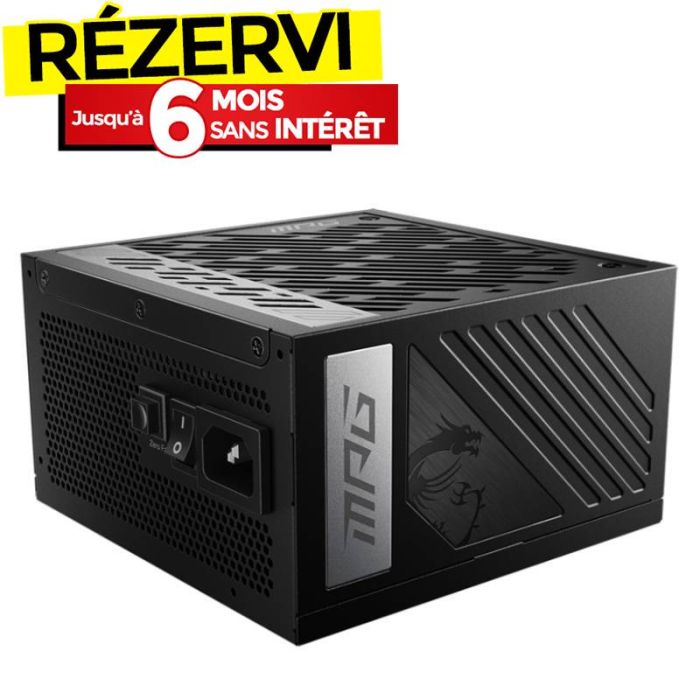 Bloc D'Alimentation Gamer MSI MPG A1000G PCIE5 - Noir