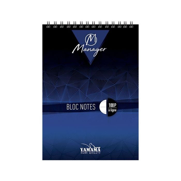 Bloc Note WIRO YAMAMA Manager 50 Feuilles à Lignes (80 g/m²)