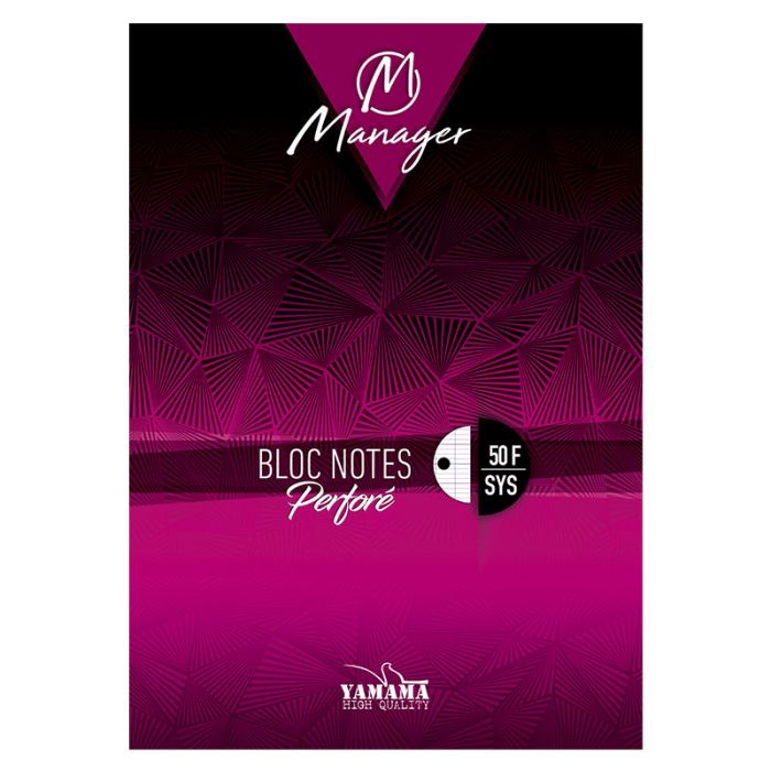 Bloc Note YAMAMA Manager 50 feuilles GM SYS Perfor 80g