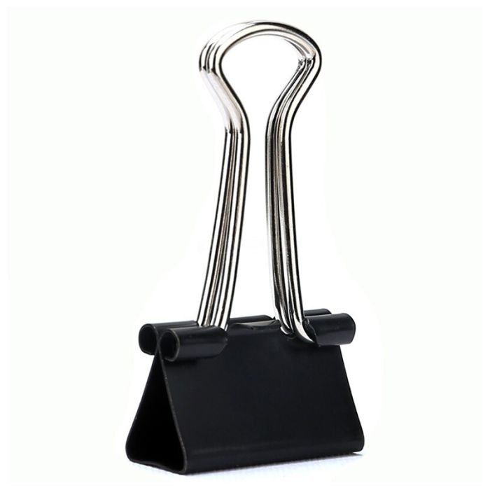 Boîte de 40 pinces binder clips 19mm - Noir 