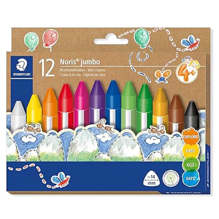 Boite de 12 Crayon de cire STAEDTLER Noris Jumbo 