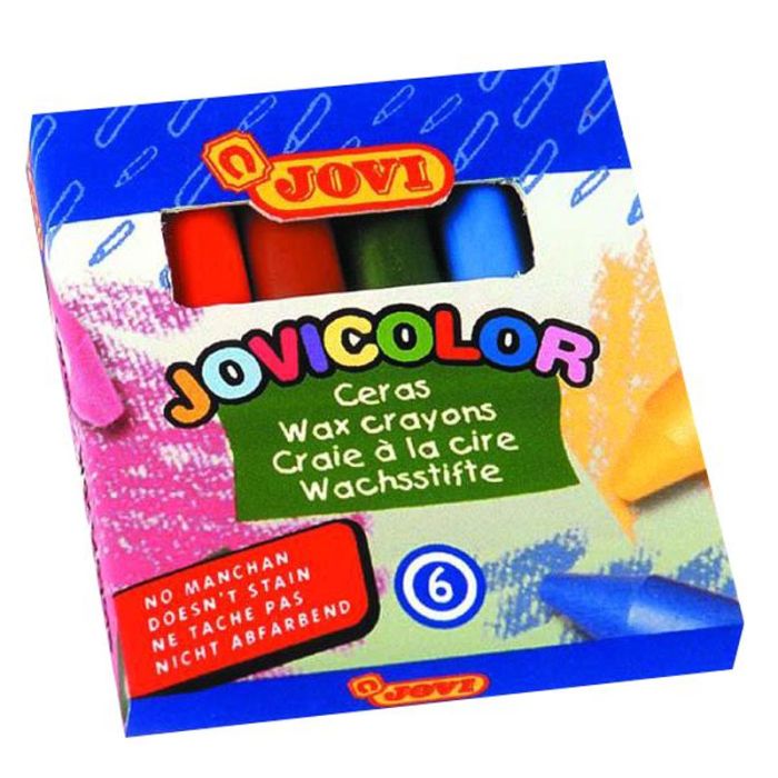 Boite De 6 Crayons De Cire JOVI Wax - Couleurs Assortis