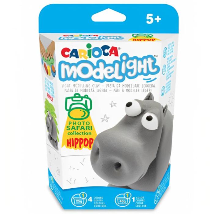 Boîte de pâte à modeler CARIOCA MODELIGHT SAFARI HIPPOP