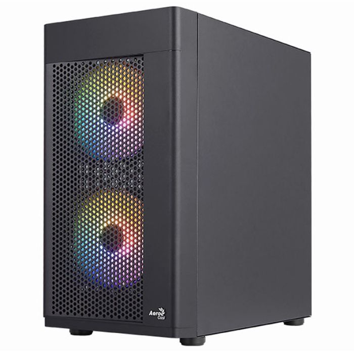 Boîtier Gamer AEROCOOL Hexform V2 Mini tour 3FAN FRGB - Noir