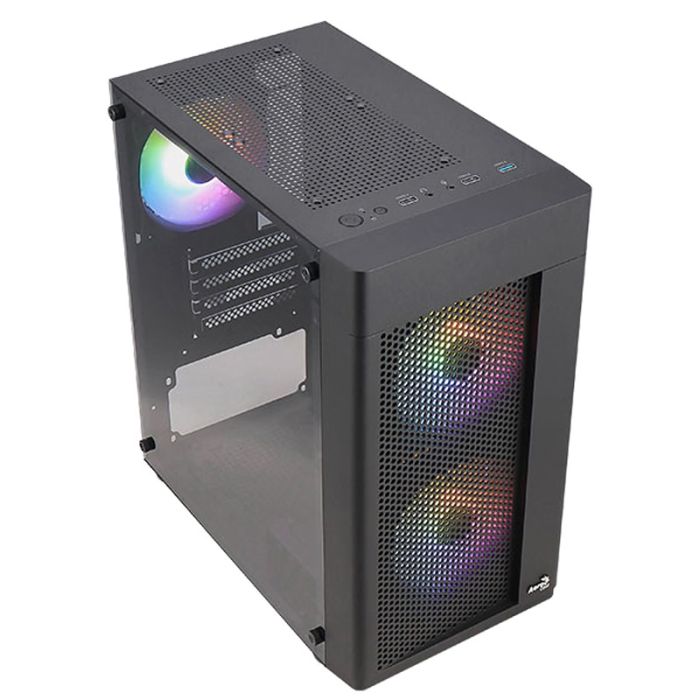 Boîtier Gamer AEROCOOL Hexform V2 Mini tour 3FAN FRGB - Noir