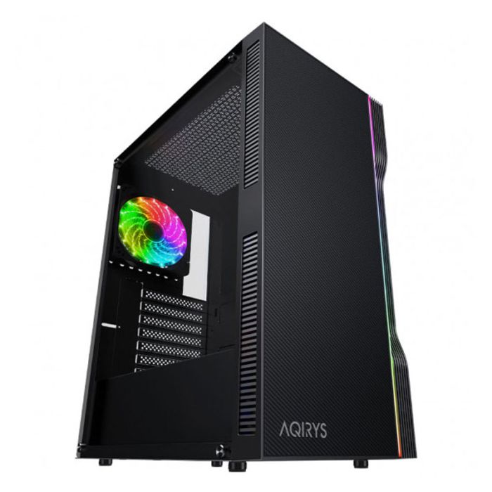 Boitier Gamer AQIRYS ELECTRA Moyen Tour ATX 2 FANS ARGB – Noir