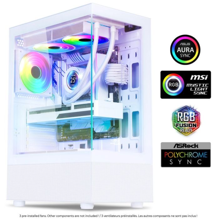 Boîtier PC Gamer SPIRIT OF GAMER SPECTRA ARTIC ARGB - Blanc