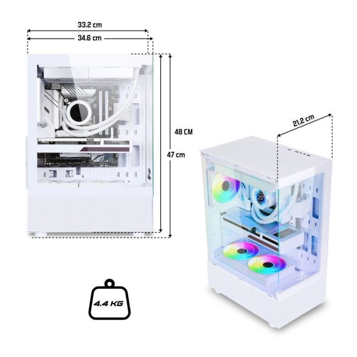 Boîtier PC Gamer SPIRIT OF GAMER SPECTRA ARTIC ARGB - Blanc