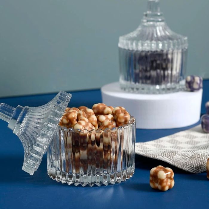 Bol De Bonbons AZUR GLASS Diamant Avec Couvercle AZ0047