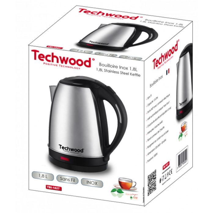 Bouilloire Sans Fil TECHWOOD TBI-1827 1.8L - Inox