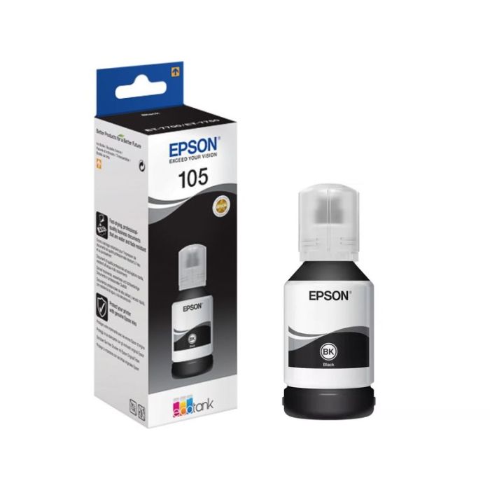 Bouteille D'encre Originale EPSON ECOTANK 105 140 ml Noir 