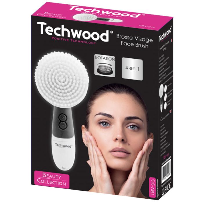 Brosse Nettoyante Visage TECHWOOD TBV-313 - Blanc