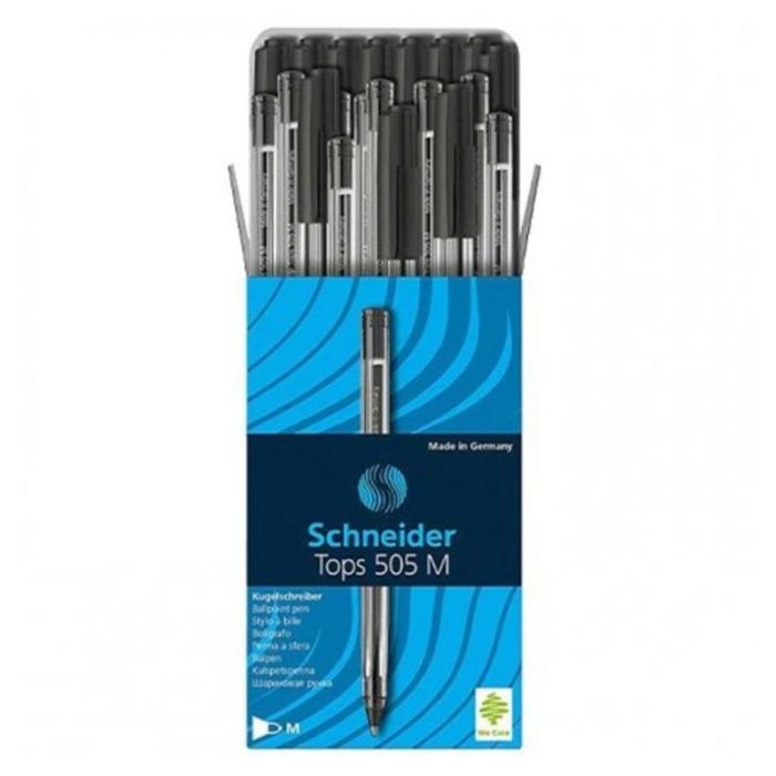 Pack de 50 Stylos à Bille Schneider Tops 505 M - Noir