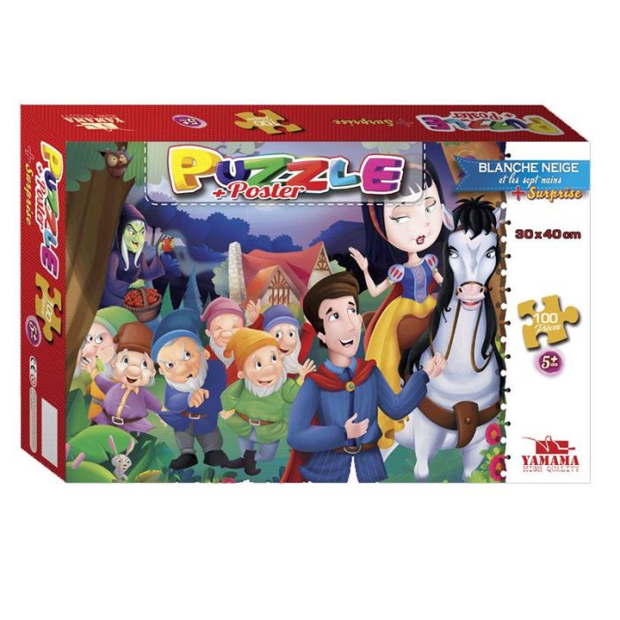 Pack De Puzzles YAMAMA DISNEY 100 pièces Plus Surprise + Livre De Coloriage Offert